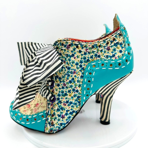 Irregular Choice Abigail's 3rd Party‎ Boots EUR 38 Blue Cottage Victorian Avant - Picture 8 of 8